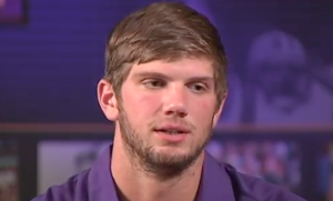 This is Zach Mettenberger. I'm not convinced this isn't Ashton Kutcher wearing a bad wig, doing some bizarre James Franco-esque performance art.
